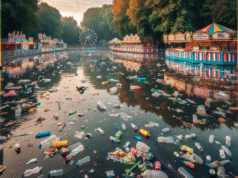 Impacto ambiental tras las Ferias de Talavera: denuncian suciedad en el Lago de la Alameda