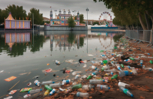 Impacto ambiental de las Ferias de Talavera: denuncian acumulación de basura en el Lago de la Alameda