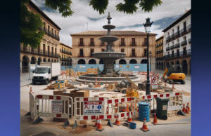 Por qué se han paralizado las obras en la fuente de Plaza de España de Talavera: causas y próximos pasos