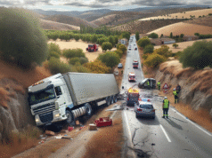 Camión se sale de la vía en Anchuras: último incidente vial en la comarca de los Montes de Toledo