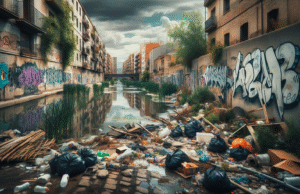 Problemas de basura en la Calle Paradón de Talavera: una zona degradada junto al río que necesita atención urgente