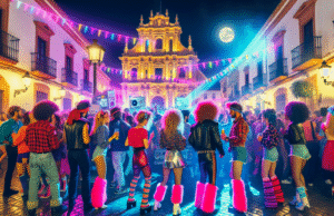 Talavera revive los años 80 con una fiesta temática inolvidable llena de música y diversión