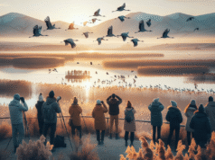 Observación de aves en Navalcán: la llegada de las grullas marca el inicio del invierno 2025 en el embalse