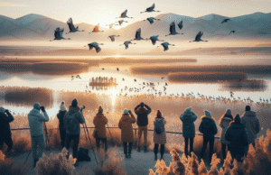 Observación de aves en Navalcán: la llegada de las grullas marca el inicio del invierno 2025 en el embalse