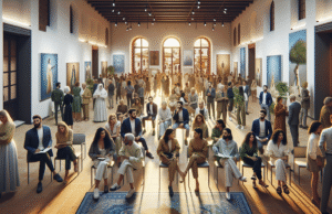 Gran acogida en la inauguración de El Cuaderno Azul en Talavera: cultura y arte reúnen a decenas de asistentes