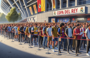 Afluencia masiva para conseguir entradas de la Copa del Rey en Talavera: largas colas y gran expectación entre los aficionados