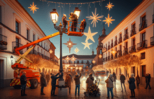 Talavera inicia la instalación del alumbrado navideño 2024: fechas, zonas y novedades destacadas
