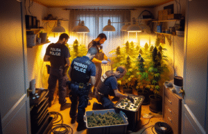Descubren gran plantación de marihuana en una vivienda tras una operación policial en Talavera