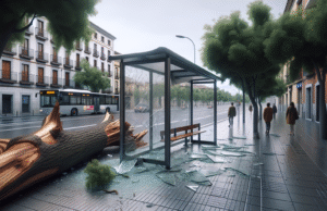 Posible acto vandálico o caída accidental de una rama en Talavera: investigan los daños causados en la vía pública