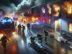 Incendio en Montesclaros deja una mujer herida y provoca importante despliegue de emergencias