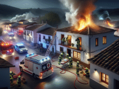 Incendio en vivienda de Montesclaros deja una mujer afectada por inhalación de humo
