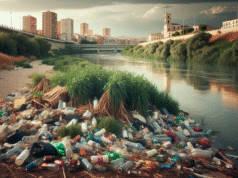 Basura acumulada en la ribera del Tajo sale a la luz tras labores de desbroce en Talavera