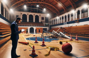 Desplome de una canasta en el Polideportivo JAJE de Talavera genera preocupación por el estado de las instalaciones deportivas