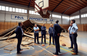 Desplome de canasta en el Polideportivo JAJE de Talavera genera preocupación por seguridad en instalaciones deportivas