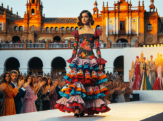 Diseñadora de Daimiel causa sensación en el desfile de moda flamenca de Sevilla 2024
