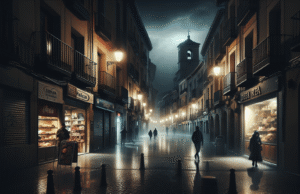 Apagón en la calle Carnicerías de Talavera deja sin luz a vecinos y comercios