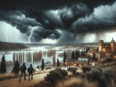Alerta meteorológica en el Valle del Tajo: viento fuerte, tormentas y descenso de temperaturas ponen en aviso a la región
