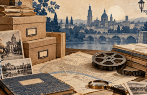 Proyección del documental «La memoria de la ciudad» en Talavera Ilustración editorial de archivo y cine documental
